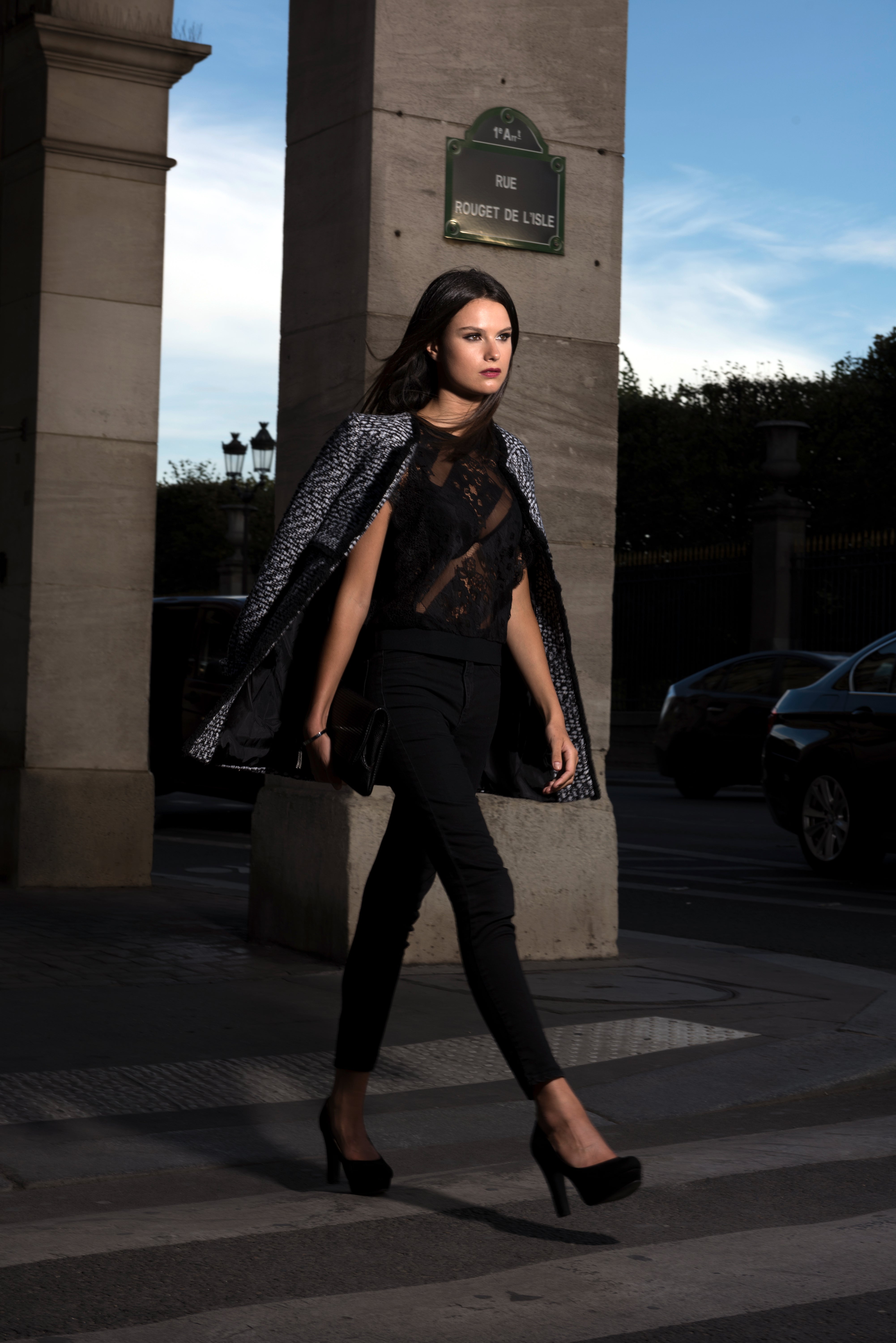 Top Clara en dentelle semi-transparente