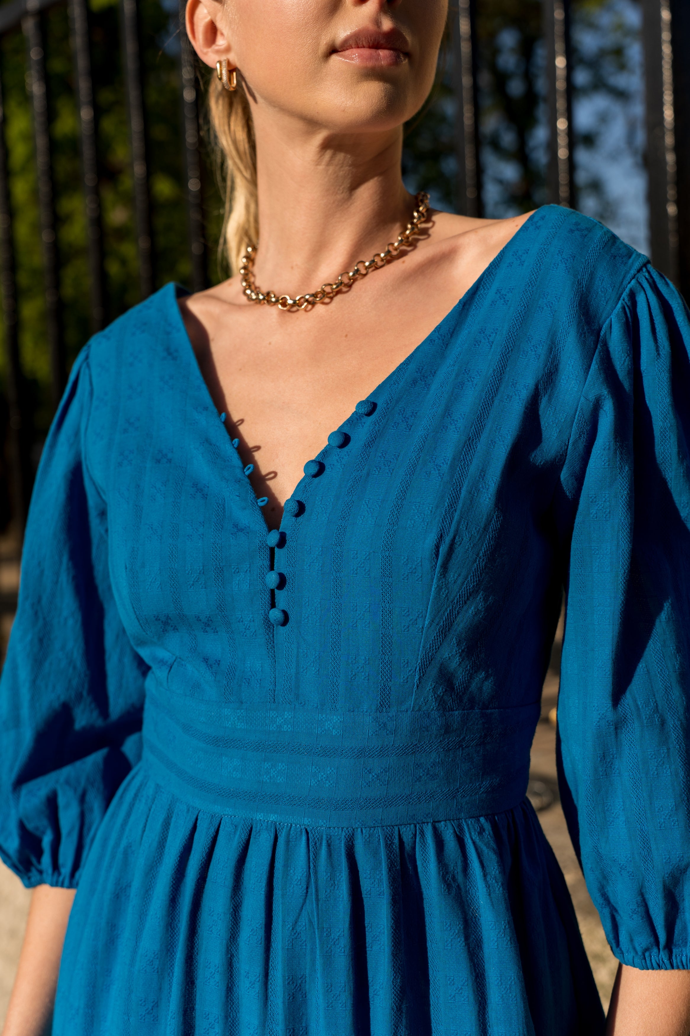 Robe longue Taylor en coton ajouré
