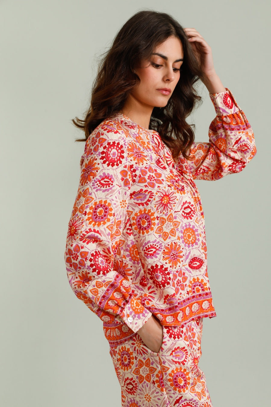 Blouse chemisier imprimé Théa