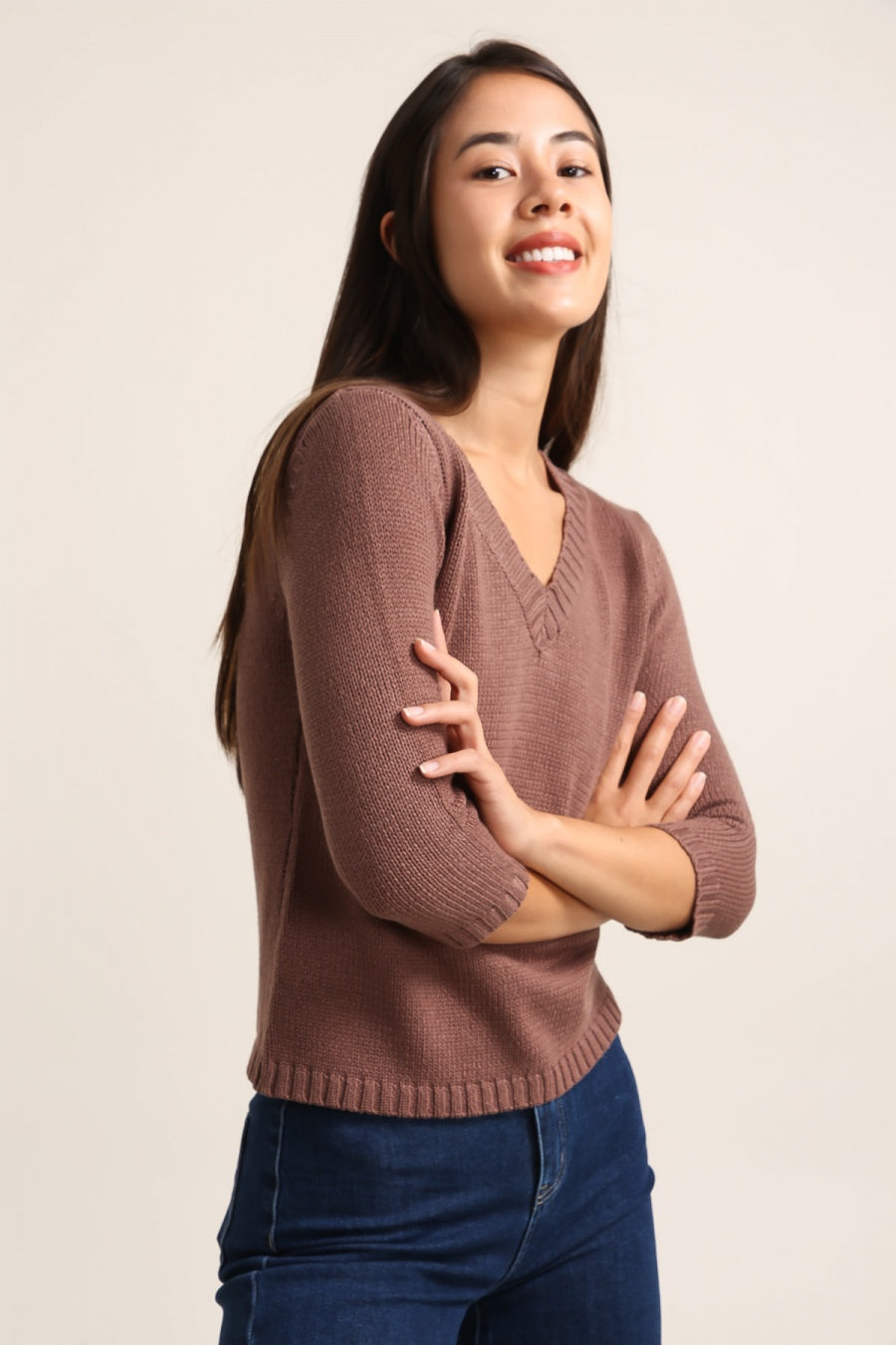 Pull en maille de coton