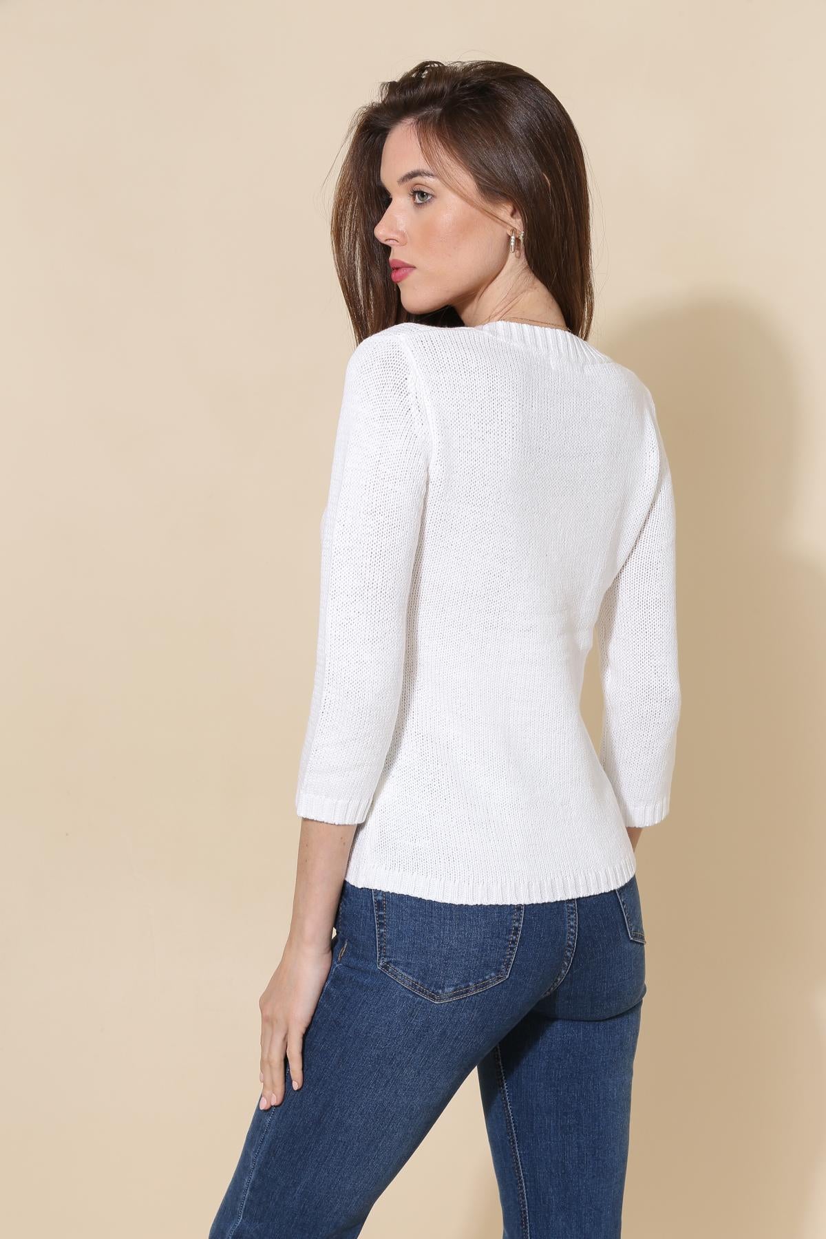 Pull en maille de coton