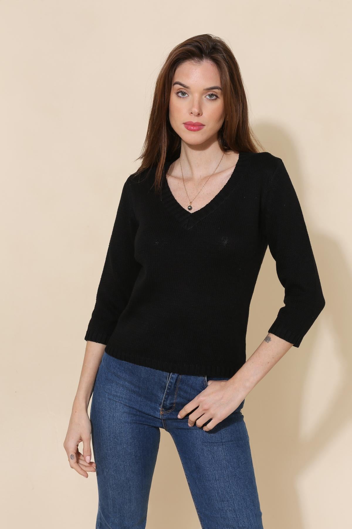 Pull en maille de coton