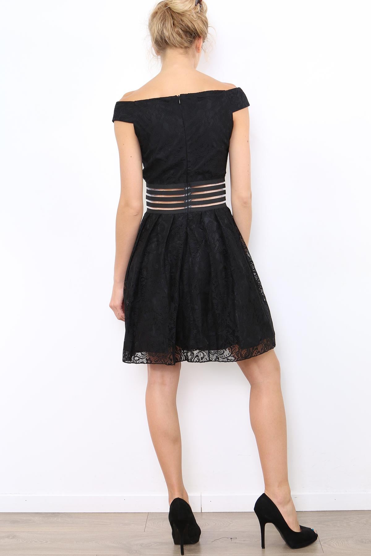 Plain lace skater dress