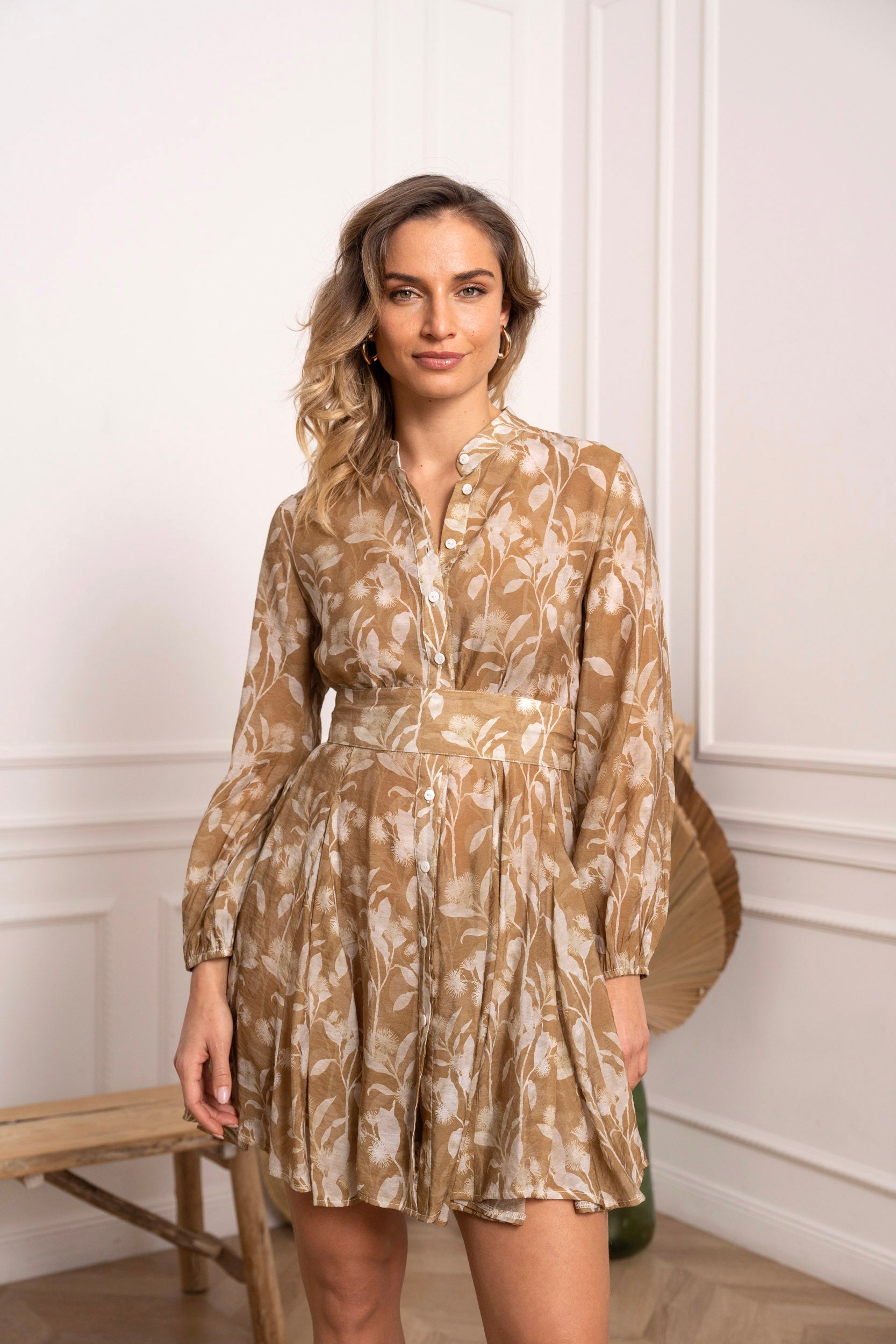 Sonia floral silk dress