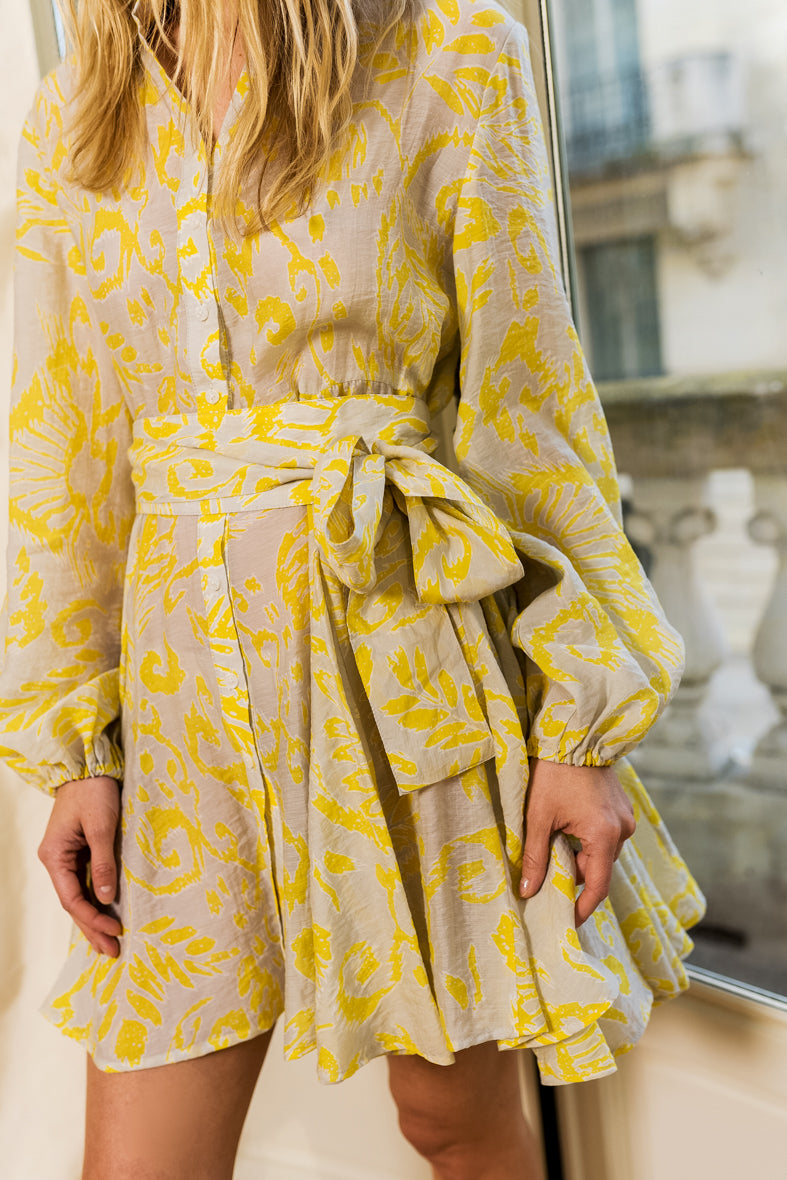 Robe Sonia imprimée en tencel & soie