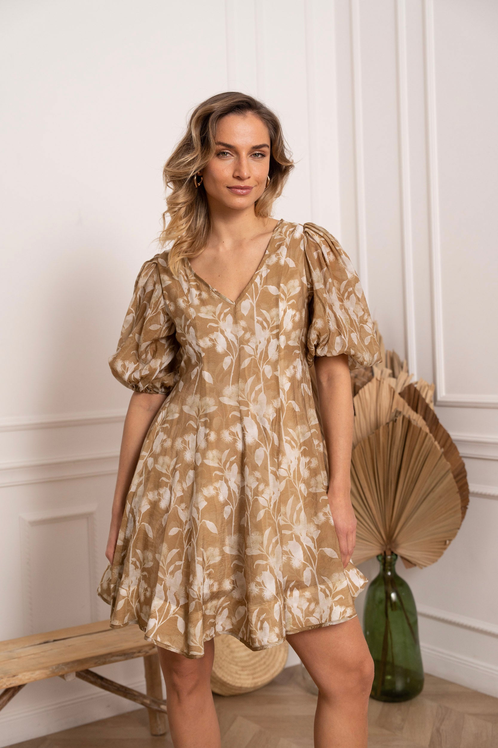 Sonia floral silk dress