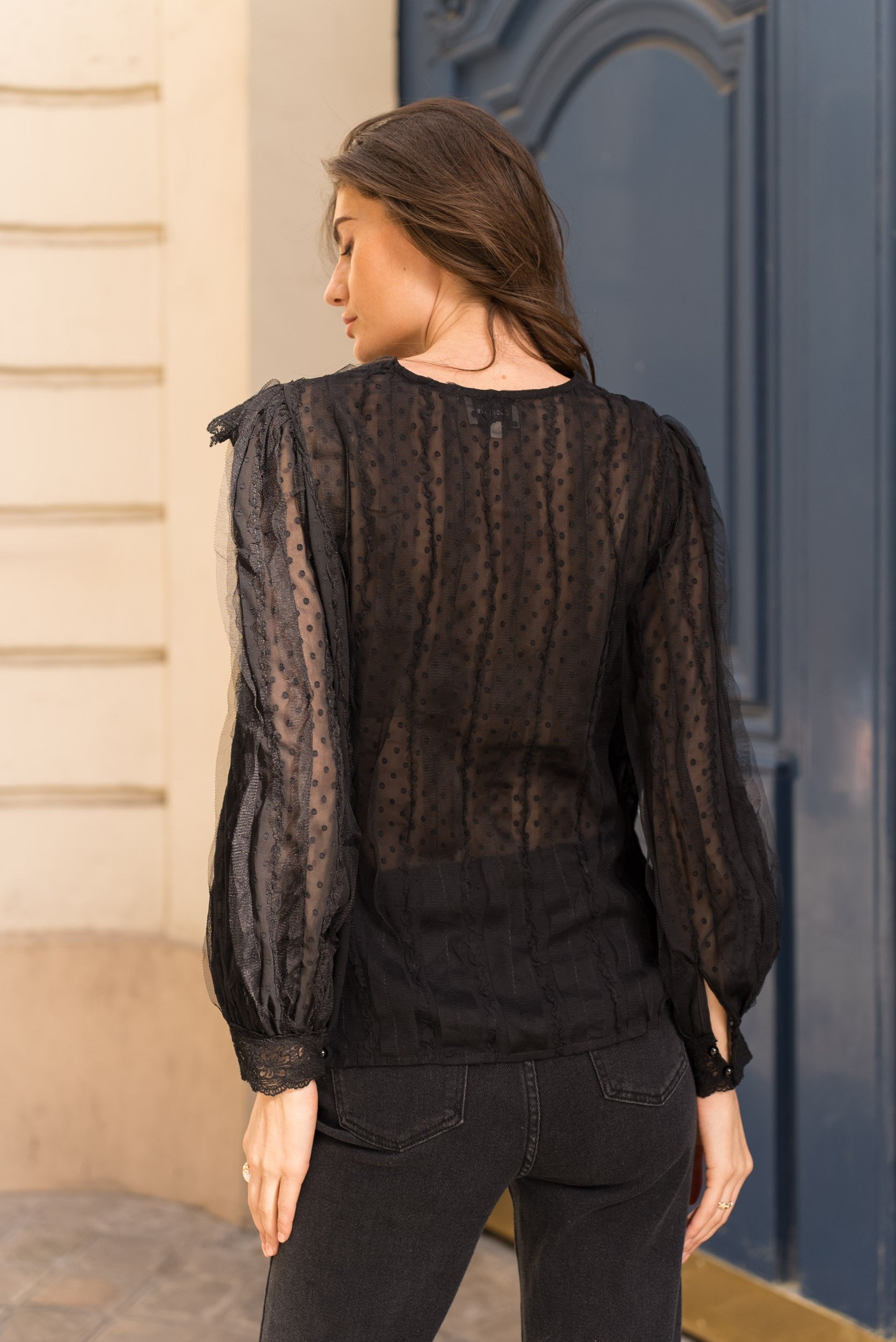 Ariane turtleneck lace blouse 