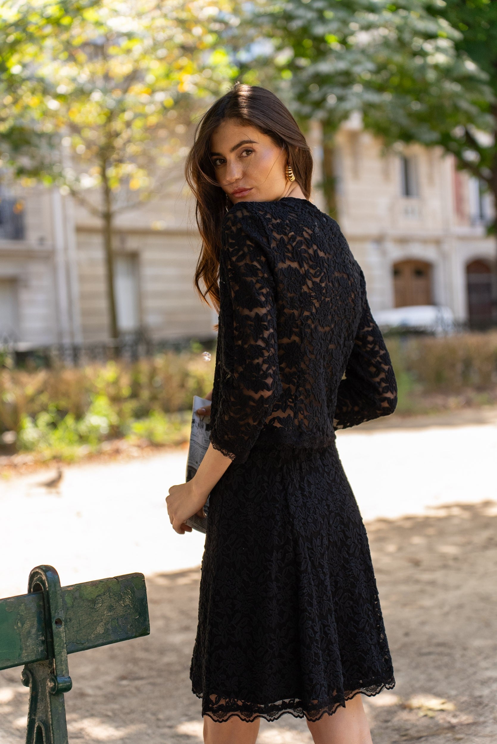 Ariane turtleneck lace blouse 