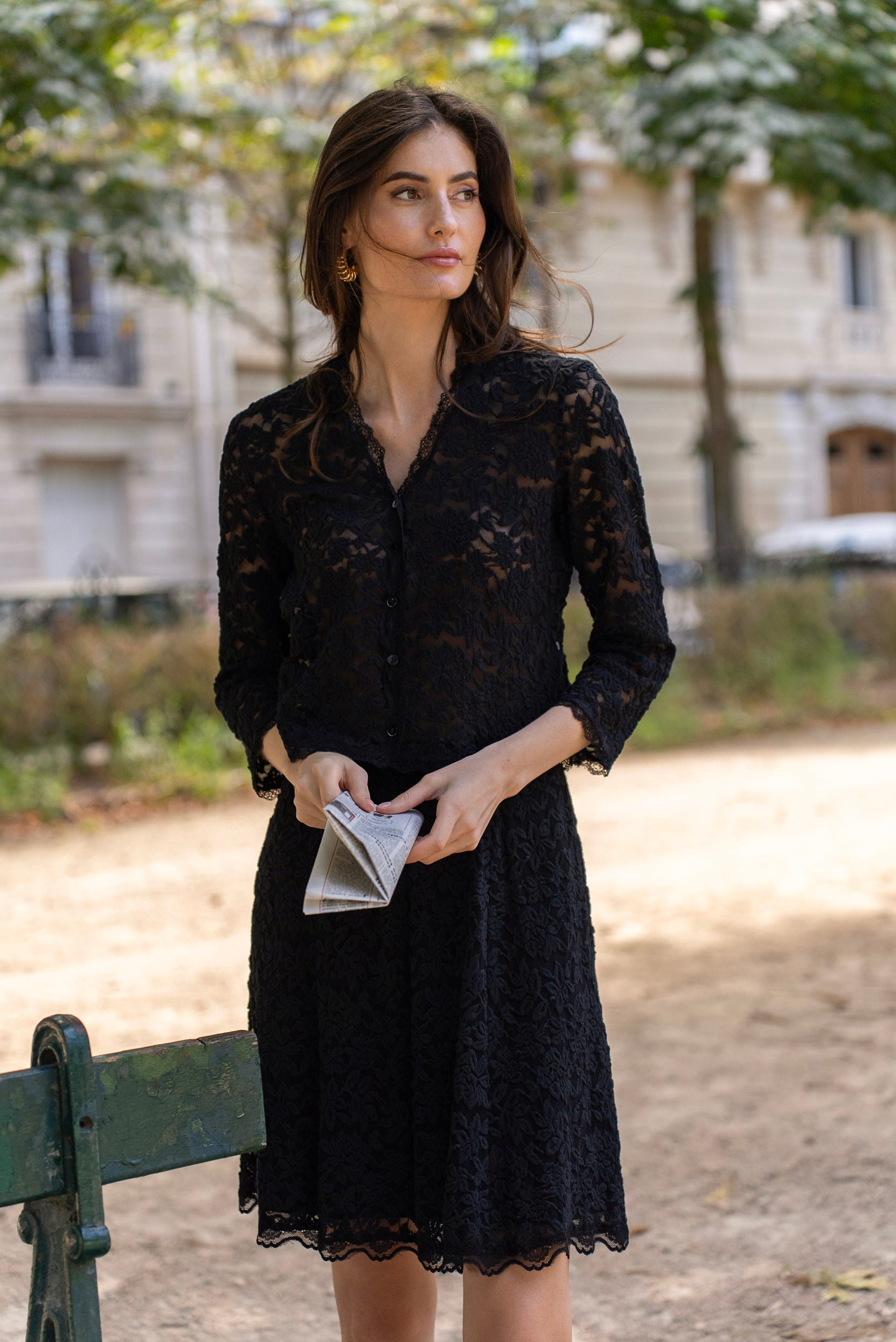 Ariane turtleneck lace blouse 