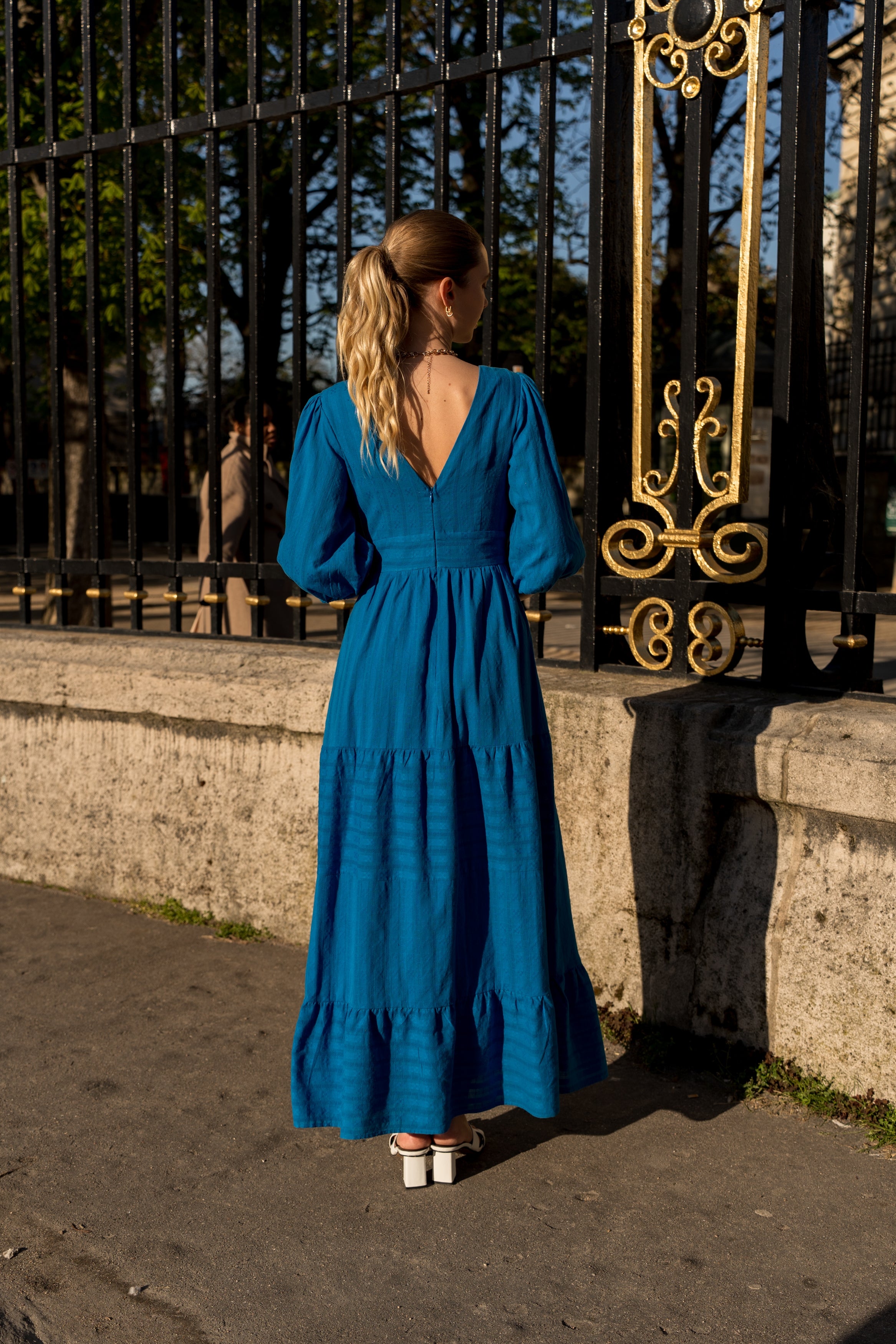 Robe longue Taylor en coton ajouré