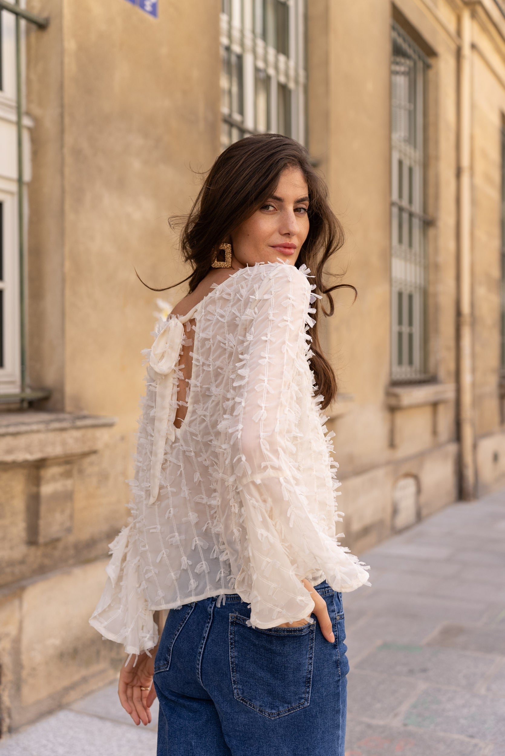 Ariane turtleneck lace blouse 