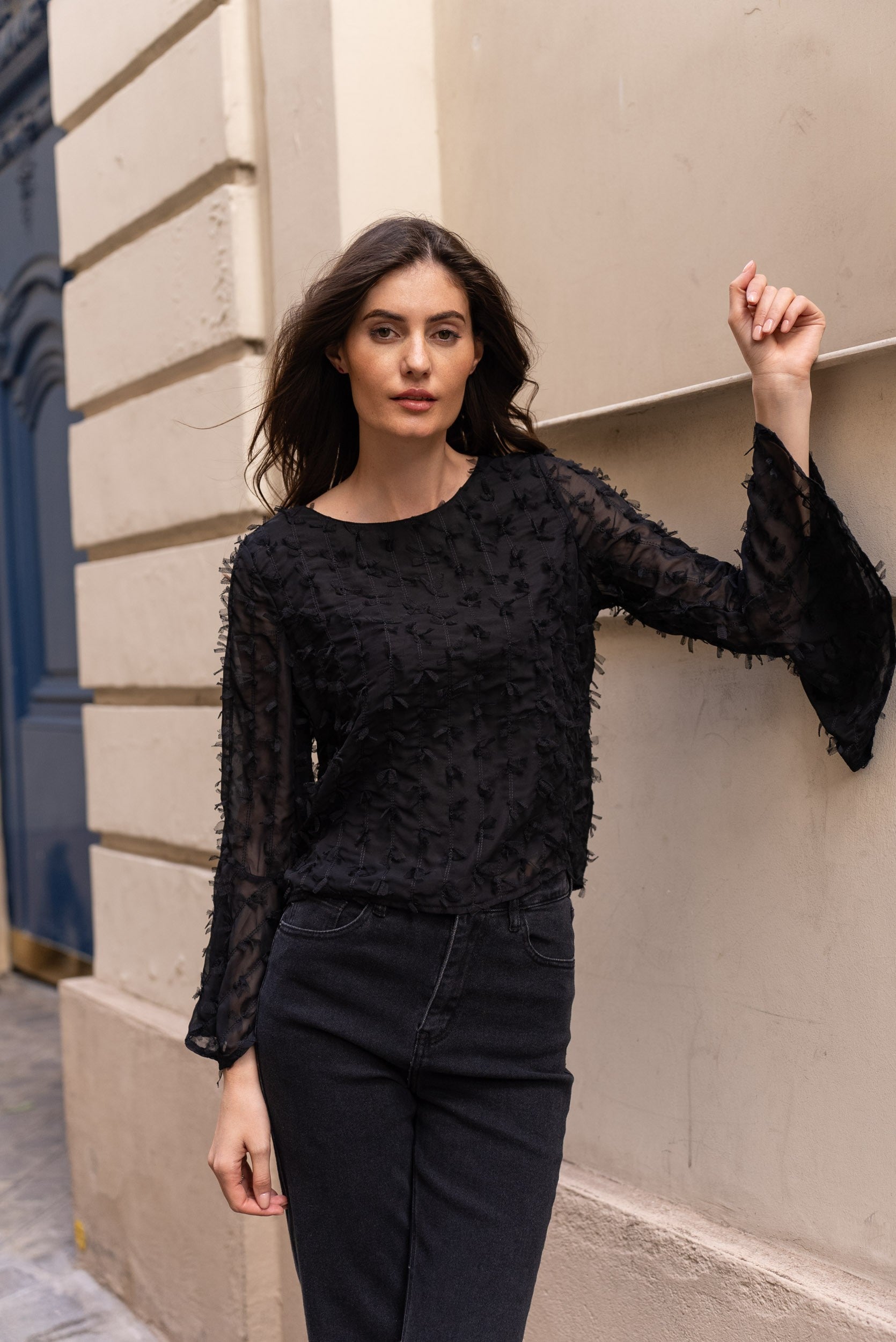 Ariane turtleneck lace blouse 