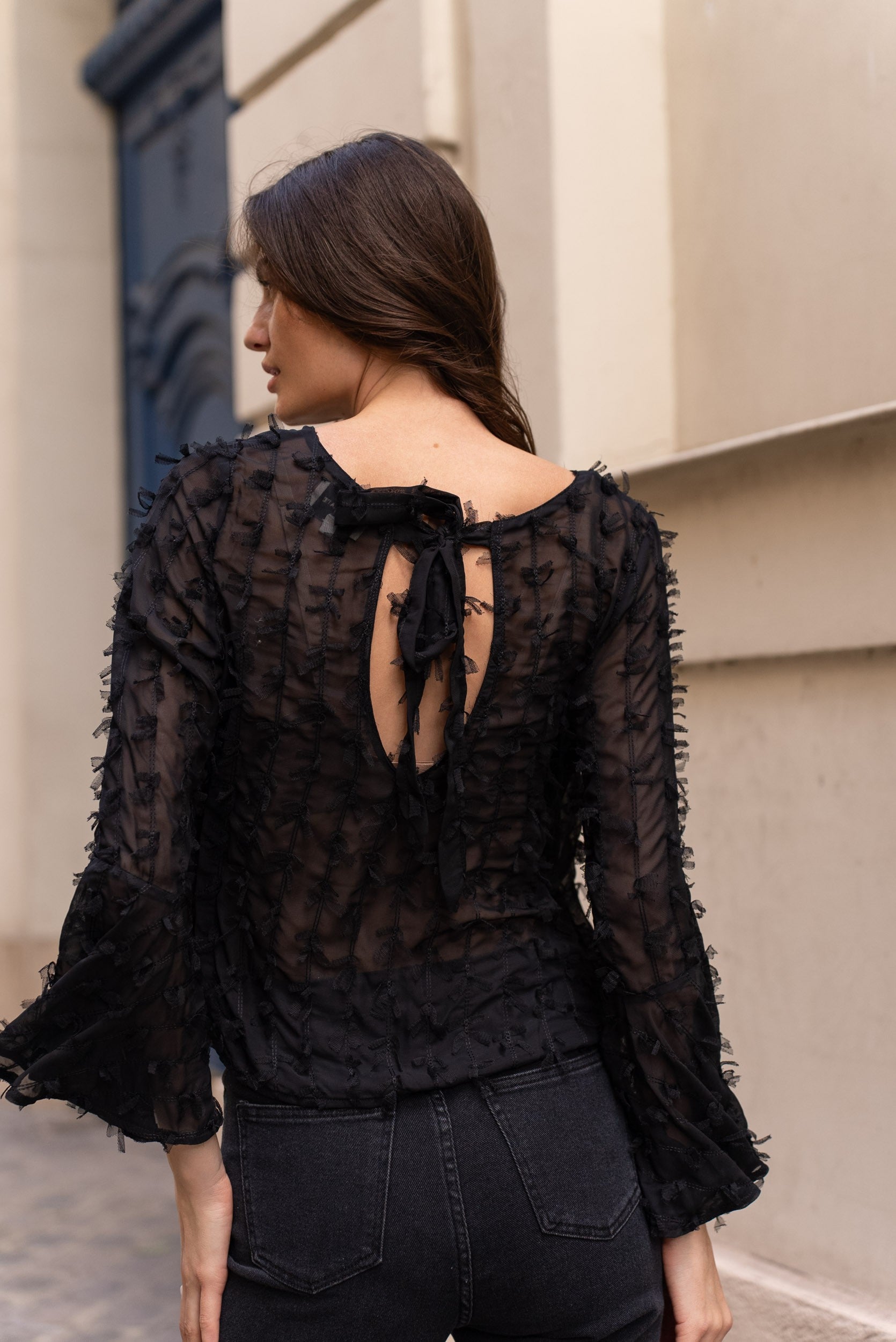 Ariane turtleneck lace blouse 