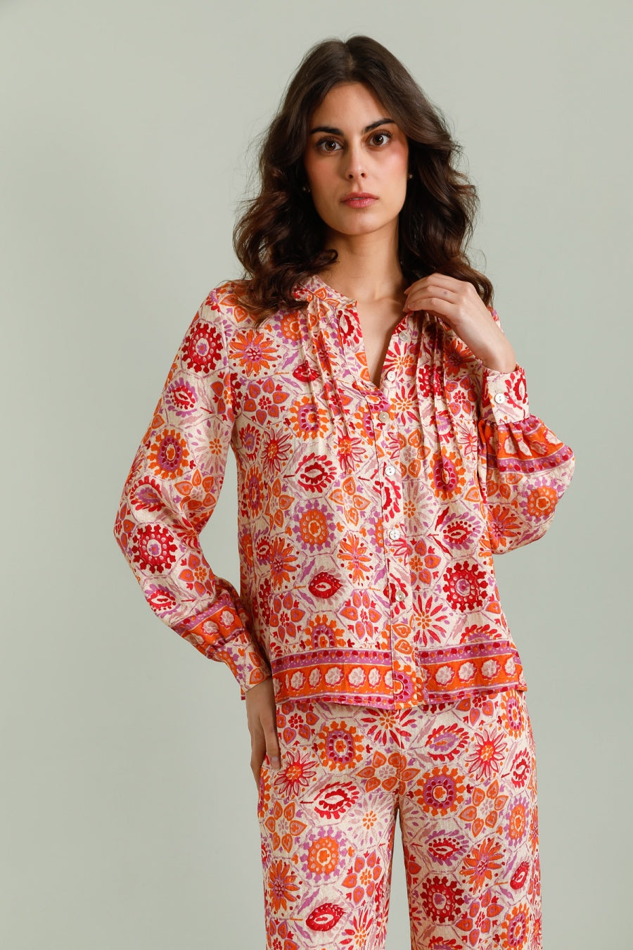 Blouse chemisier imprimé Théa