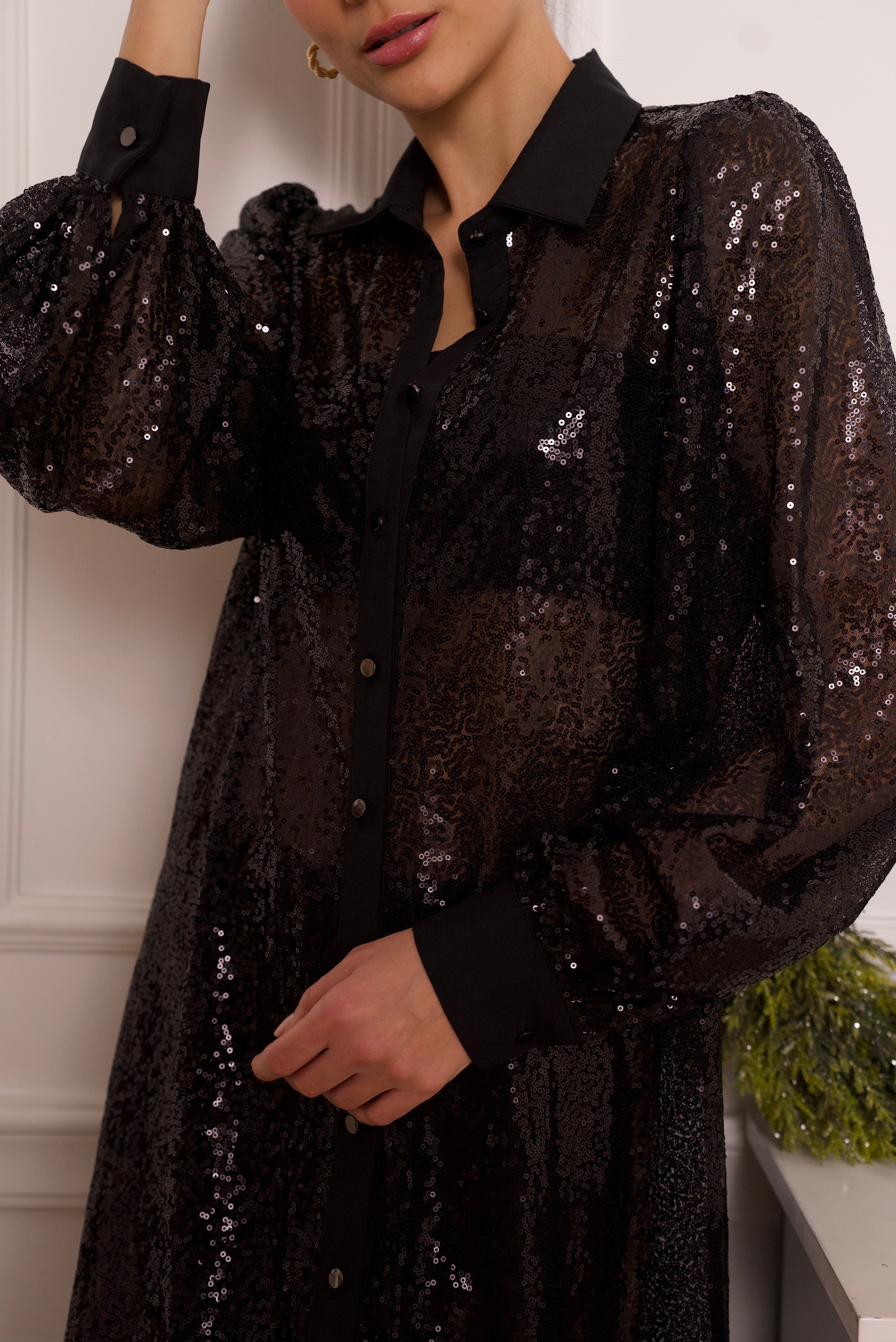 Veste Robe longue à paillettes sequins