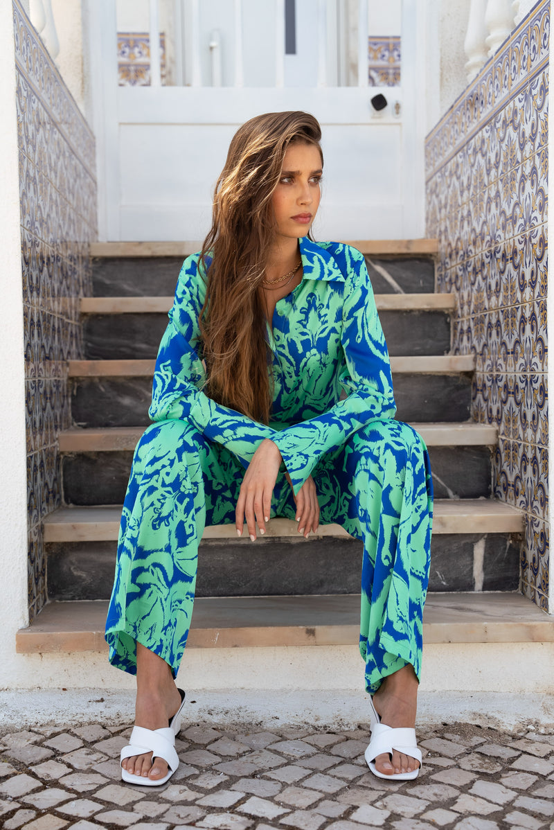 Palm Springs printed fluid pants
