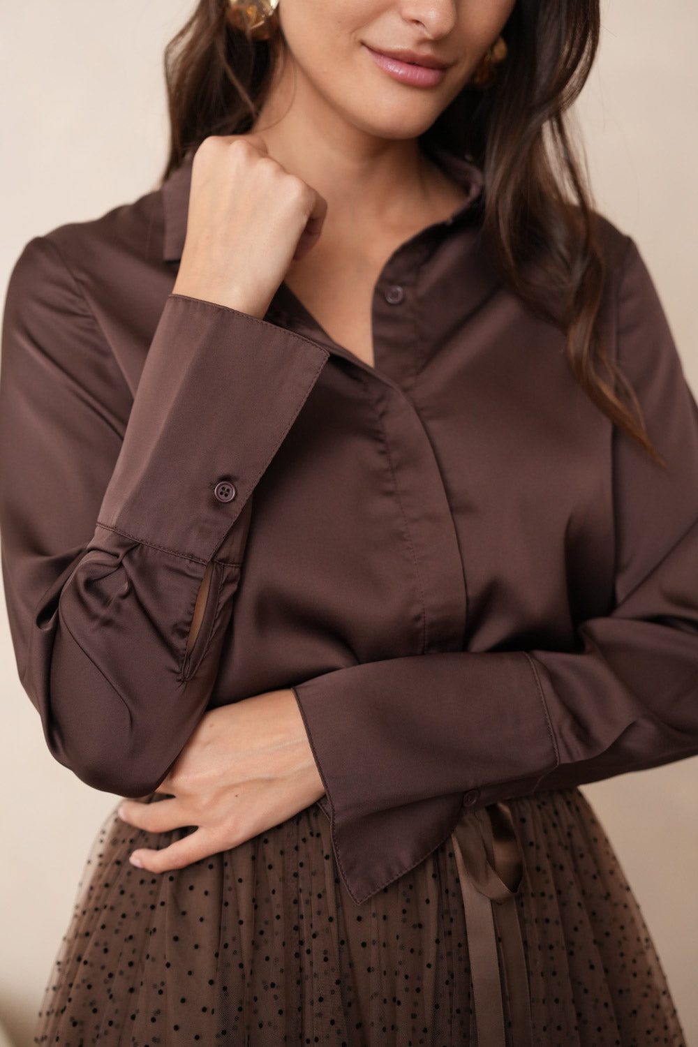 Lea satin shirt