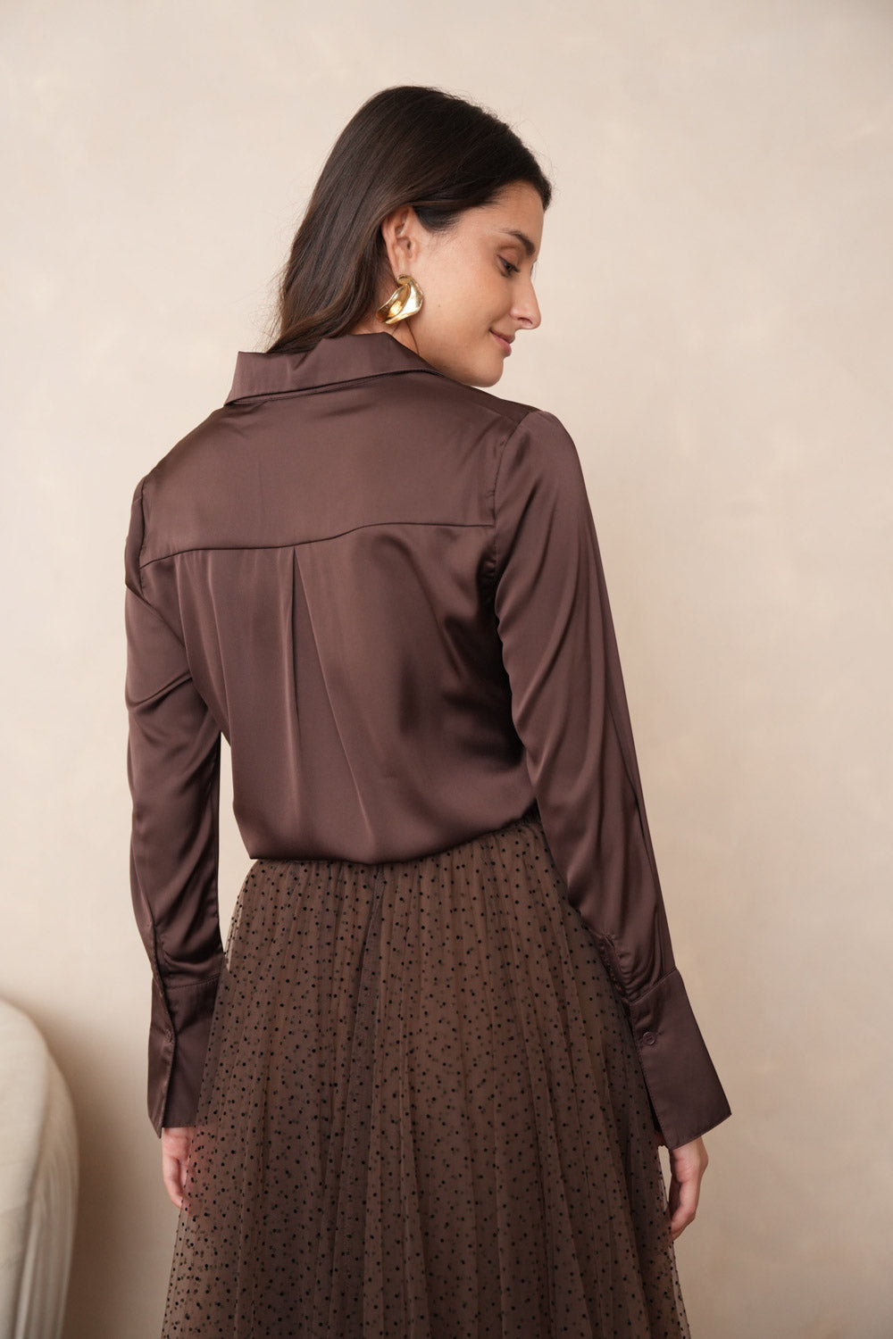 Lea satin shirt