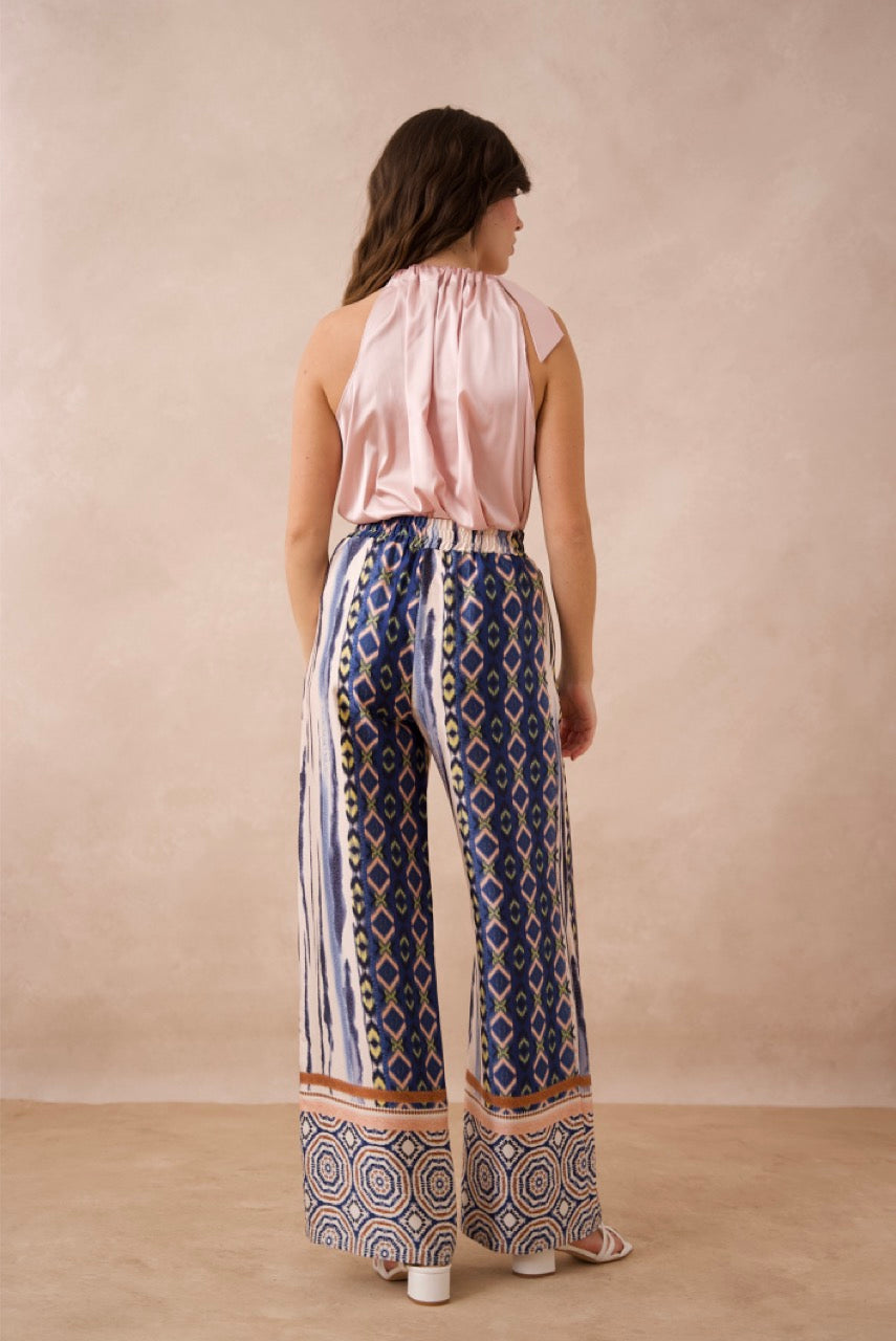 Pantalon palazzo patchwork