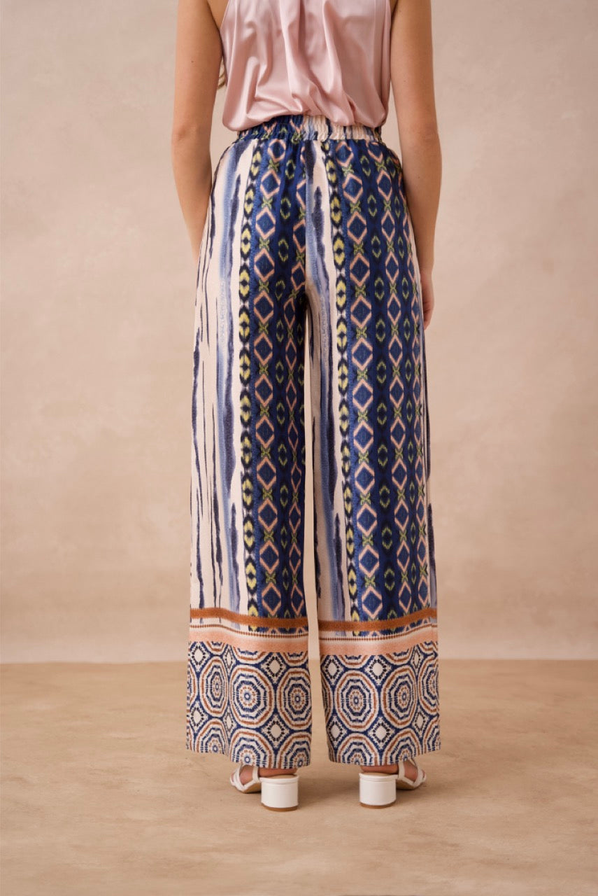 Pantalon palazzo patchwork