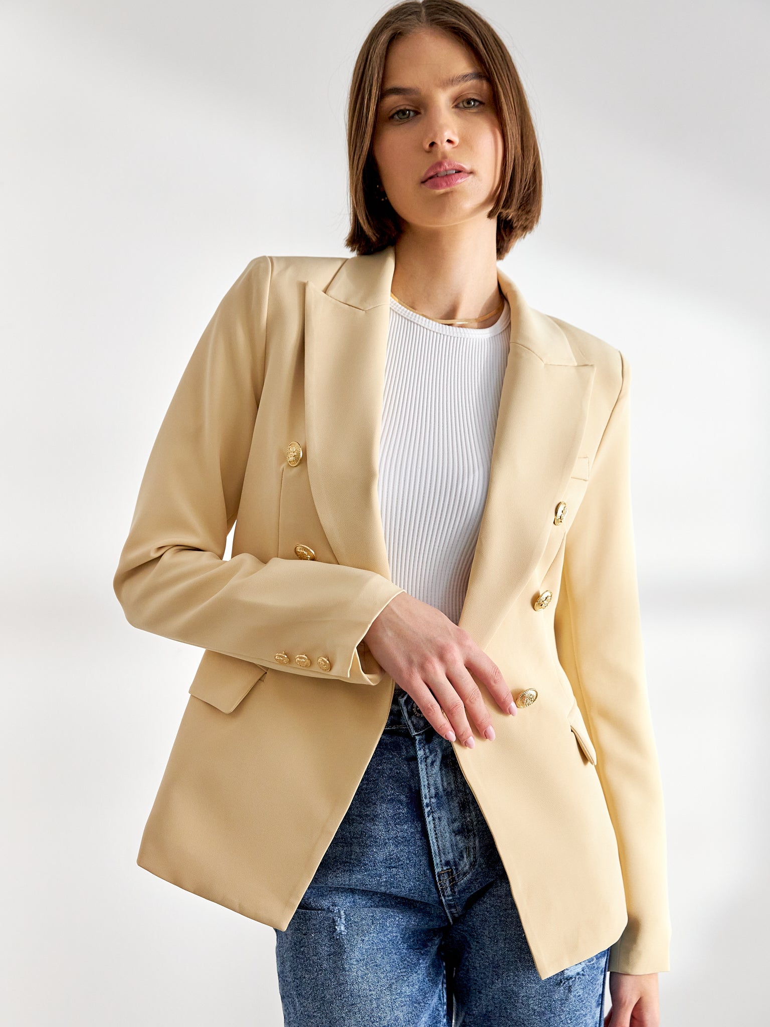 Veste blazer croisée Natacha