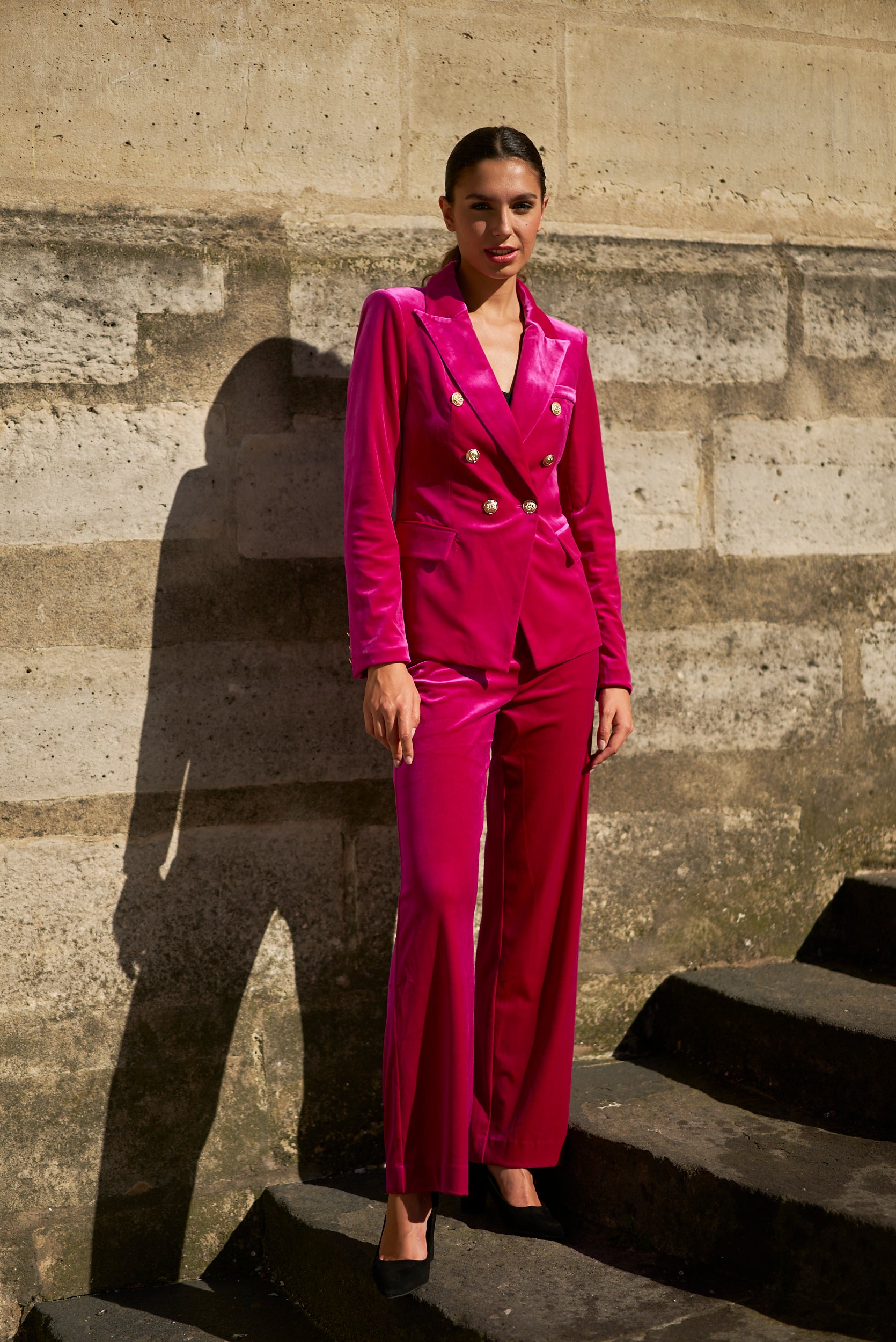 Gabrielle Velvet Blazer Jacket