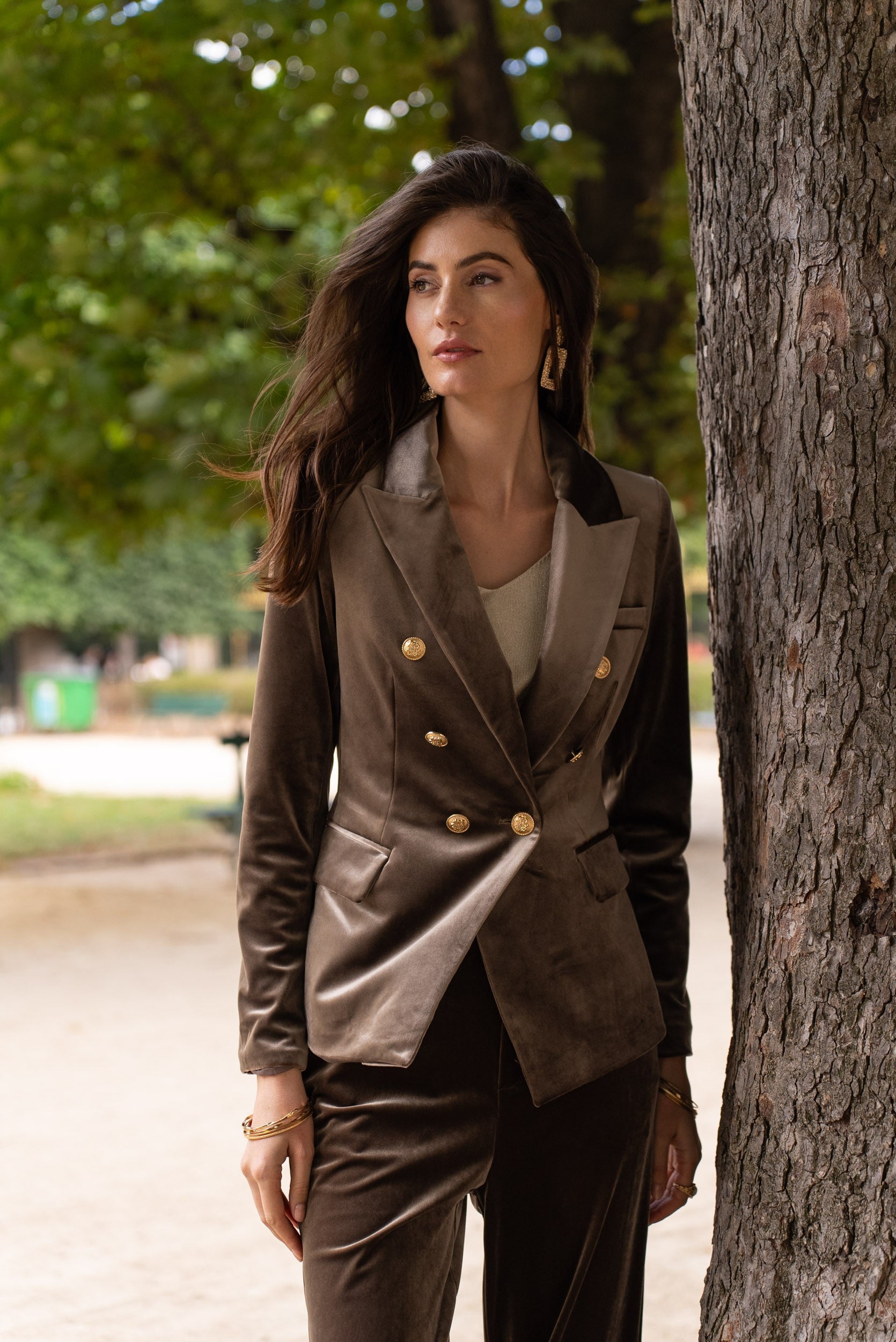 Gabrielle Velvet Blazer Jacket