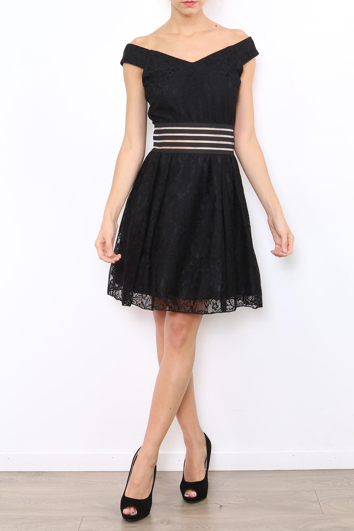 Plain lace skater dress