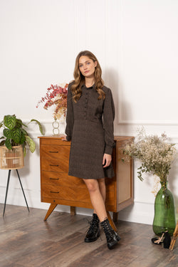 Pascale printed shirt dress