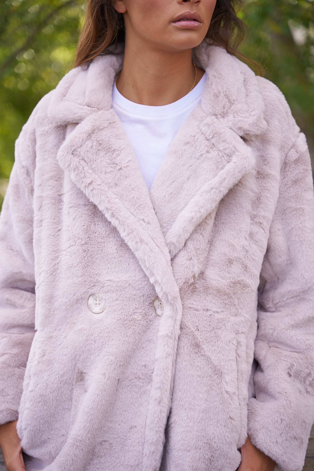 Oversized faux fur coat